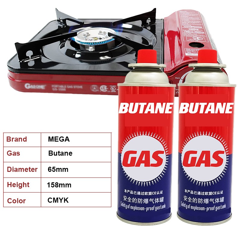 custom butane gas aerosol can