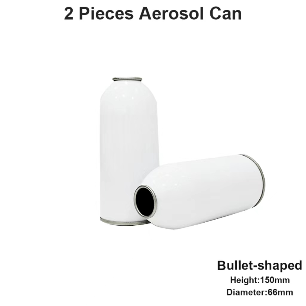 Bullet-shaped 2 pieces aerosol cans