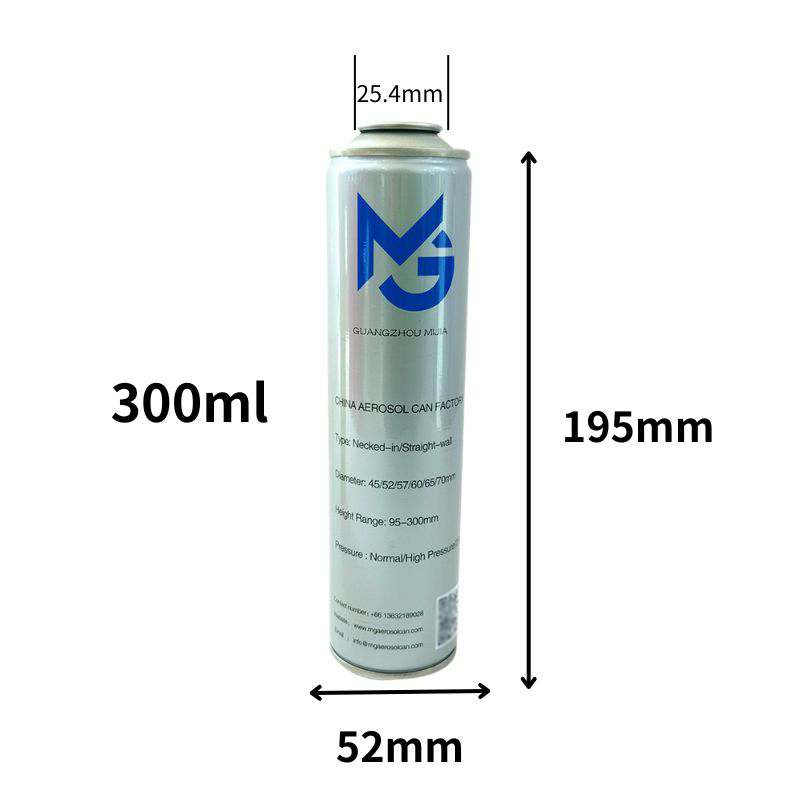 52x195mm neck in type aerosol spray can