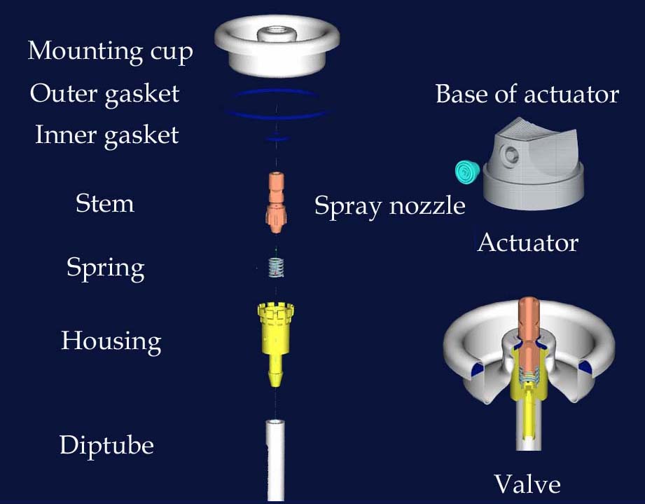 Structure of Aerosol Valve 