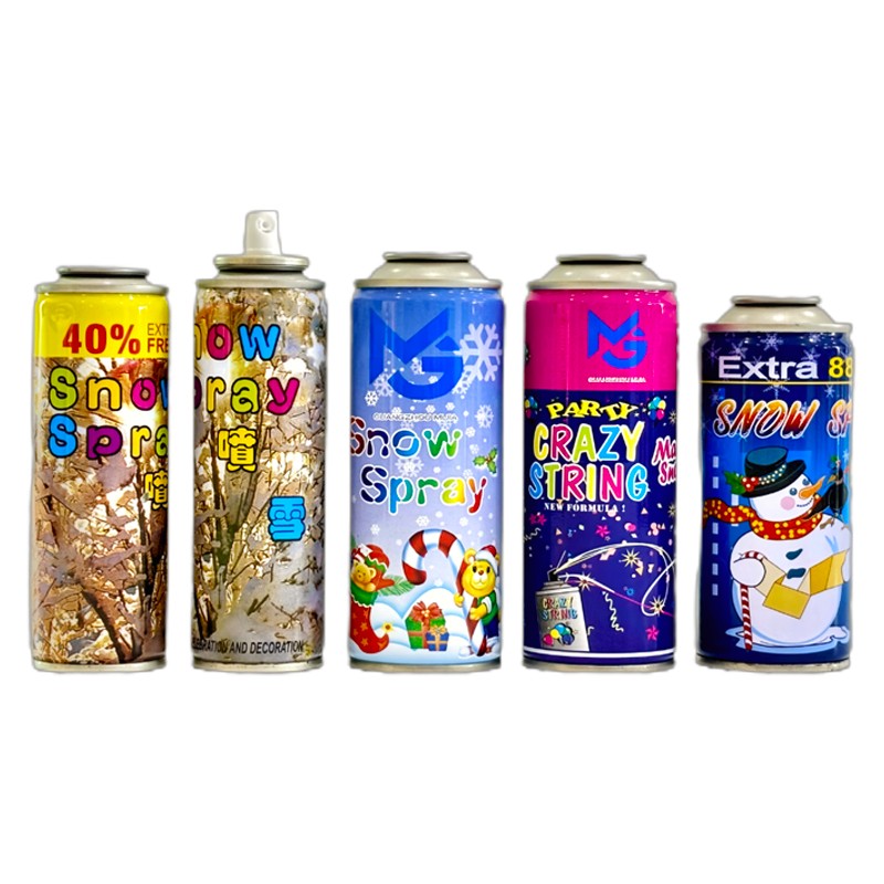 aerosol tin can for snow spray