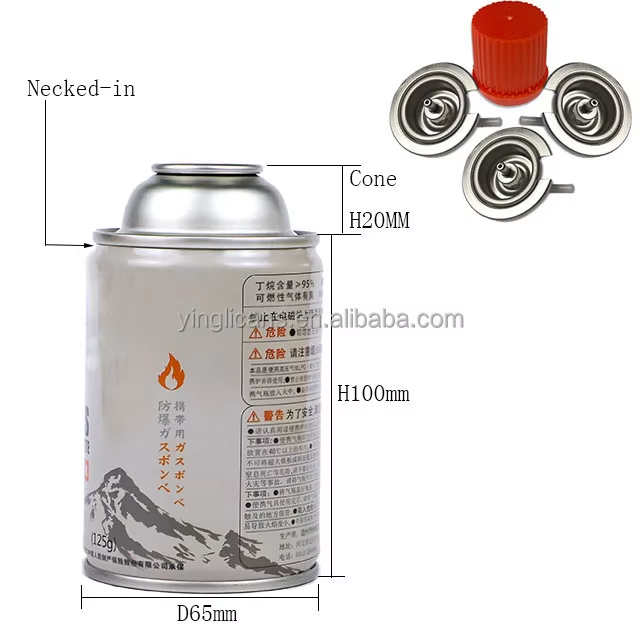 65x100mm butane gas can
