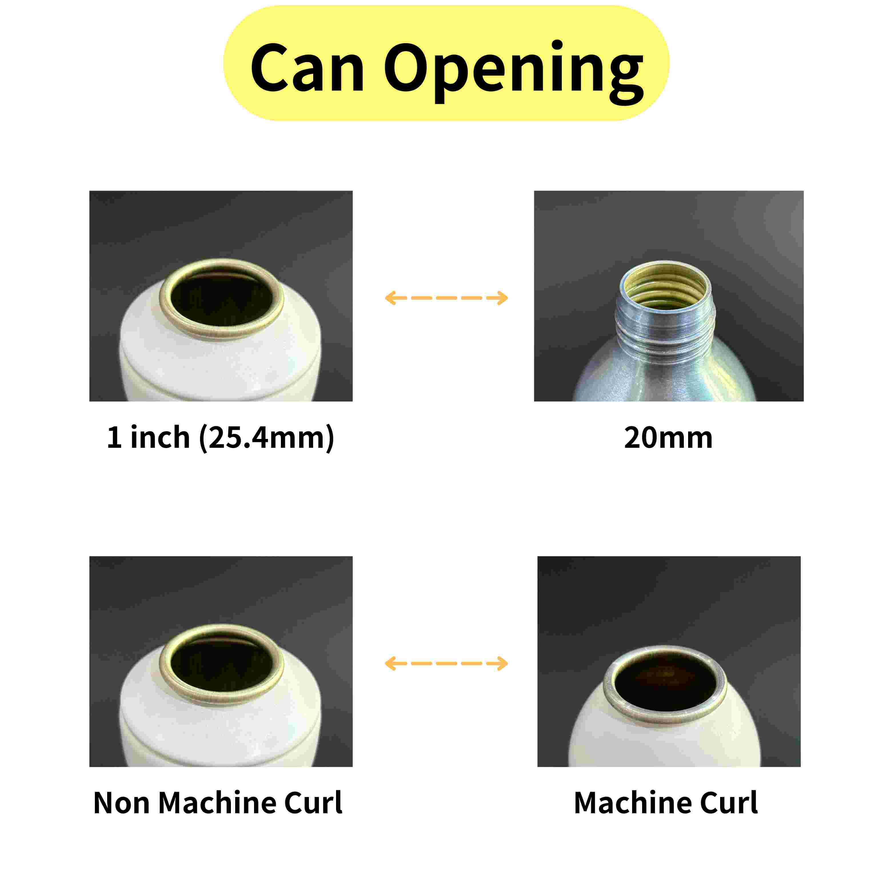 aerosol aluminum can opening