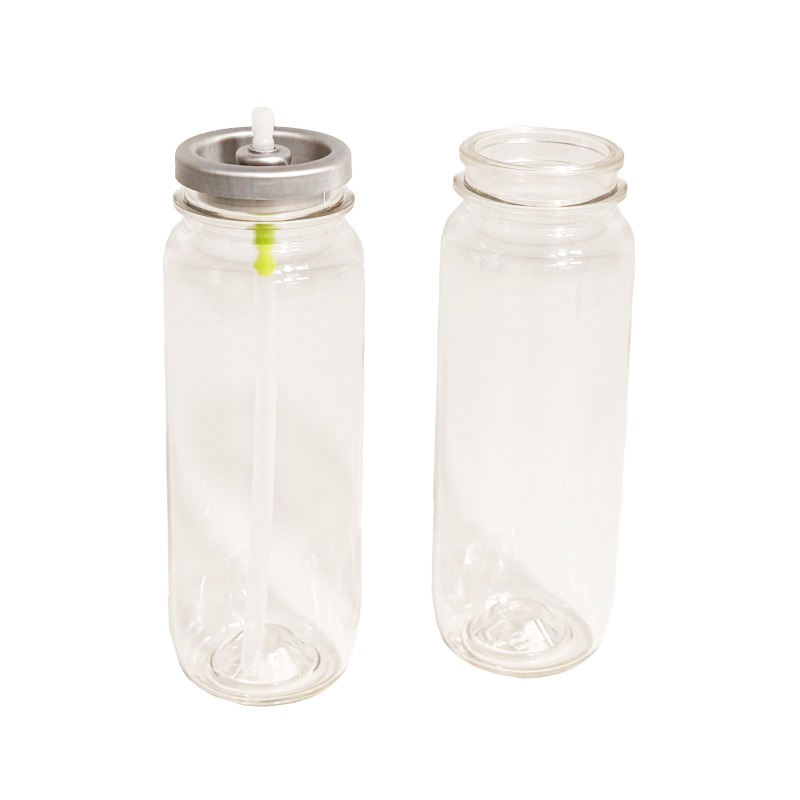 PET bottle with aerosol valve 